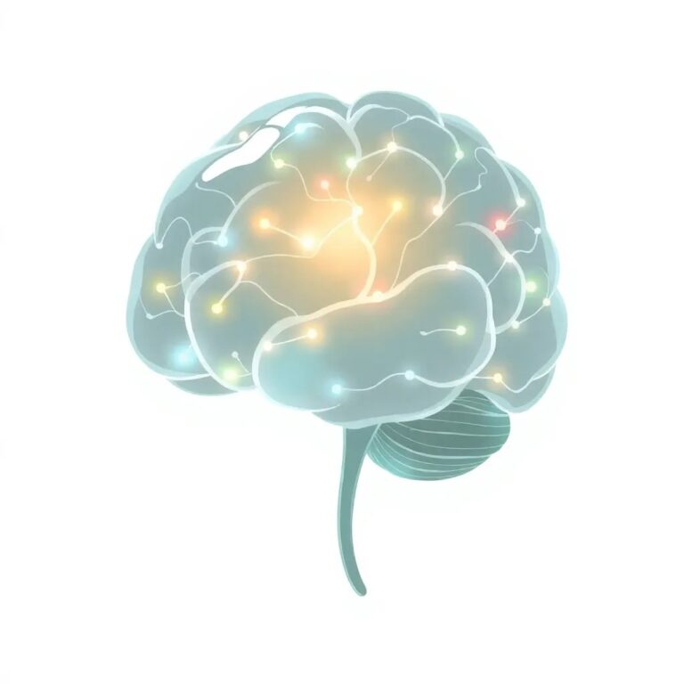 A futuristic, transparent AI brain with interconnected neural pathways, glowing softly with ever-changing colors, symbolizing the dynamic and evolving nature of AI legislation.