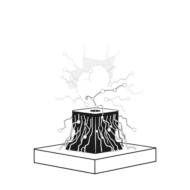 A holographic, ever-evolving neural network sculpture that adapts in real-time to represent the dynamic governance decisions made by AI agents within an enterprise.