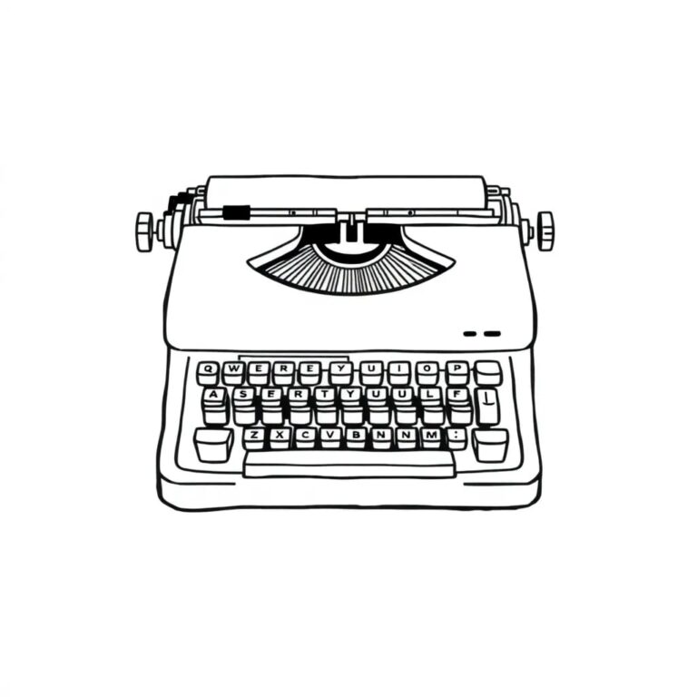 A vintage typewriter with a modern, transparent keyboard overlay