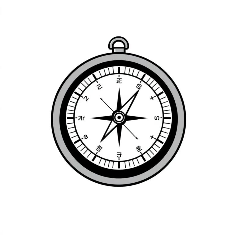 A compass with a digital display that flickers between moral dilemmas and ethical guidelines as the needle points north.