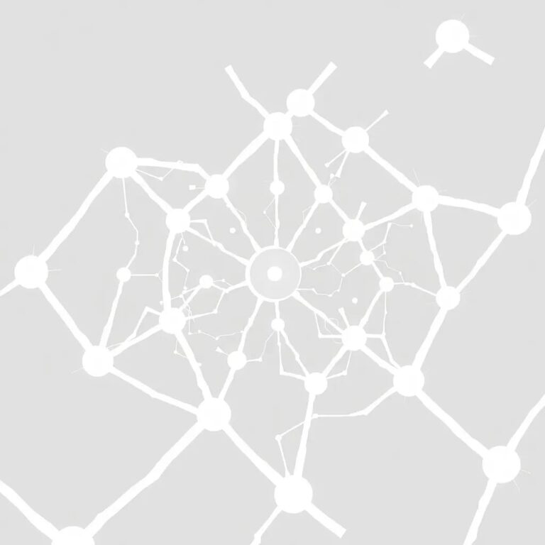 A crystal lattice structure with embedded, glowing neural networks