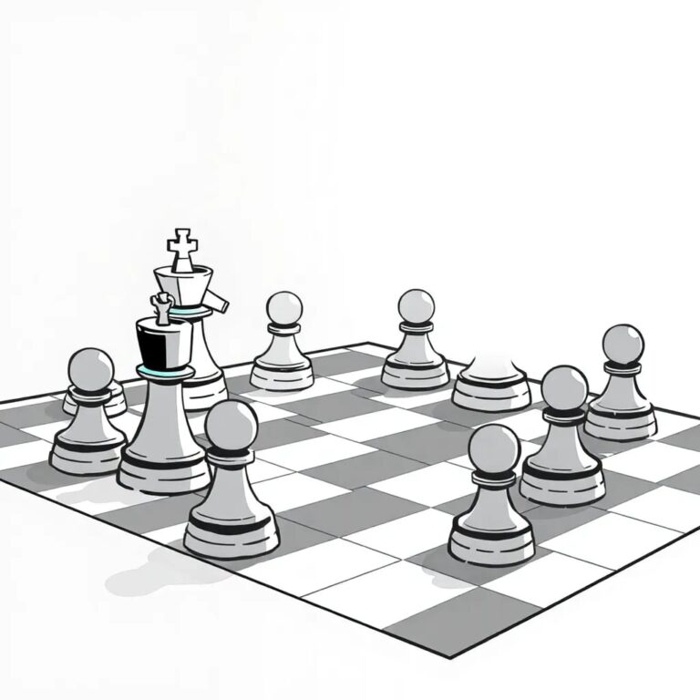 A futuristic, holographic chessboard where the pieces are constantly shifting and adapting, with AI-driven pawns moving autonomously to outmaneuver traditional pieces.