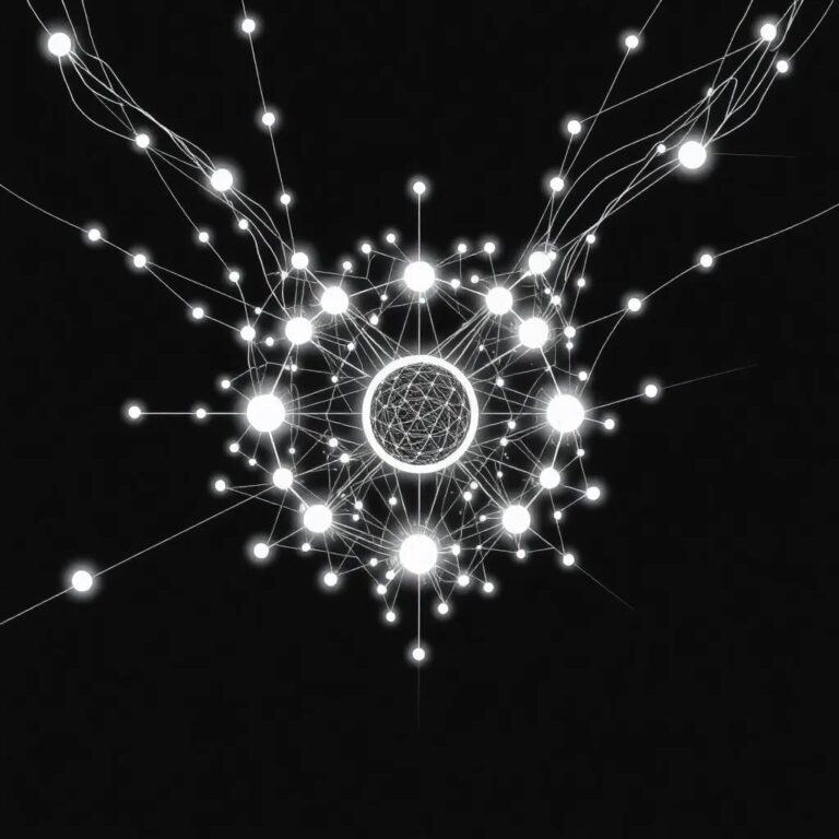 A transparent, intricately woven digital tapestry displaying interconnected nodes that light up and change color based on real-time data inputs, symbolizing the dynamic and transparent nature of responsible AI governance.