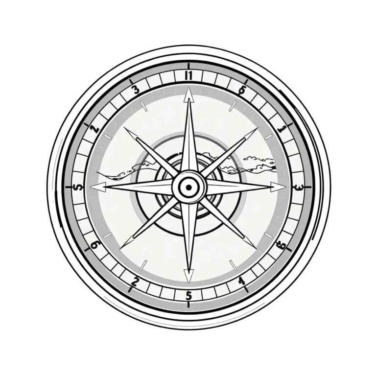 A futuristic, intricately designed compass with a digital display that continuously updates to show the ever-changing landscape of technological ethics and governance.