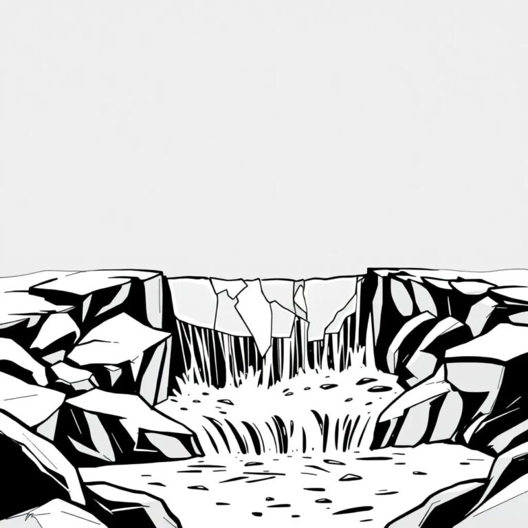 A shattered glass dam holding back a torrent of digital code