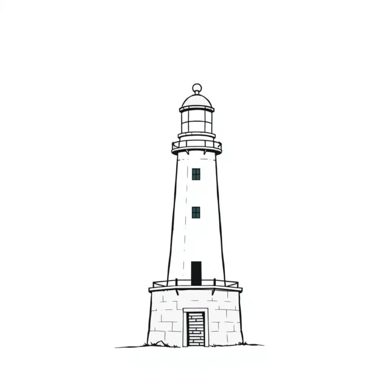 A vintage lighthouse with a modern LED beacon