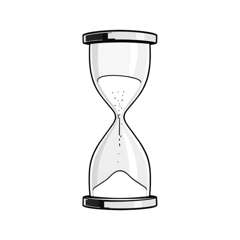 A digital hourglass with shifting sands of code