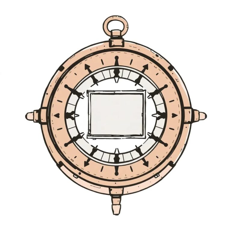 A rusted, vintage ship's compass with a digital display screen embedded in its center