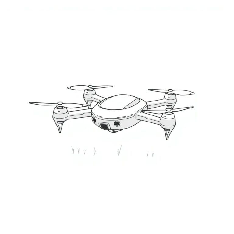 A futuristic, AI-controlled rice paddy drone