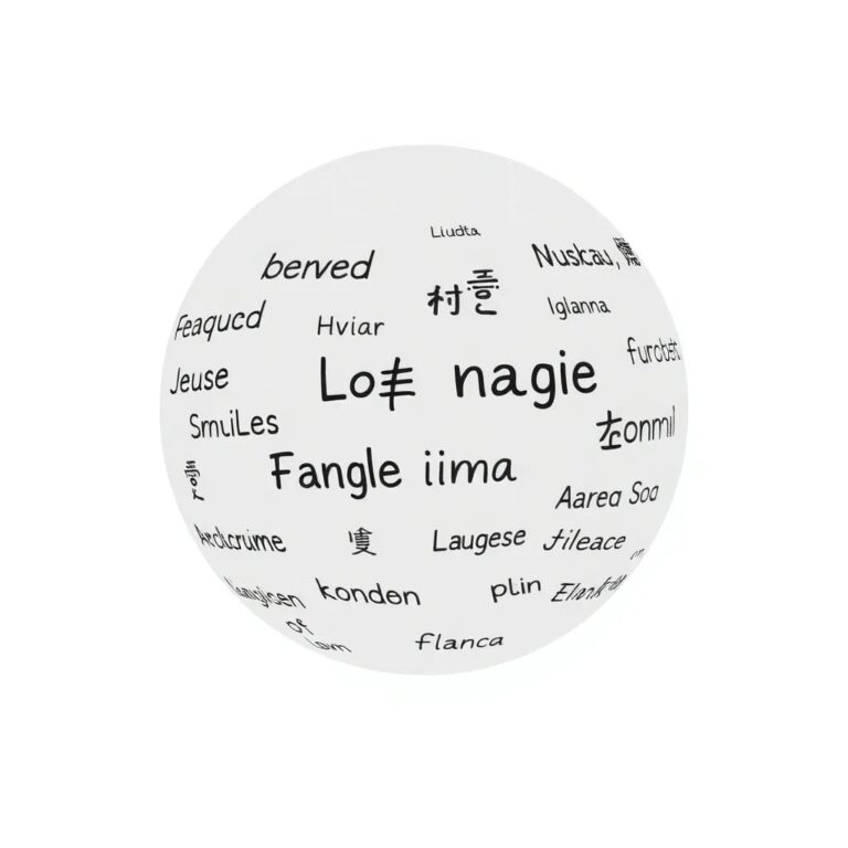 A translucent, ever-shifting globe with words in multiple languages flowing through it like rivers, each word subtly morphing into its translated form as it moves.