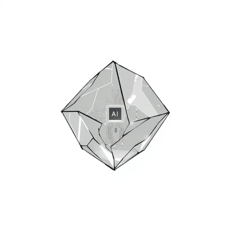 A shattered glass prism revealing a hidden, glowing AI circuit board within