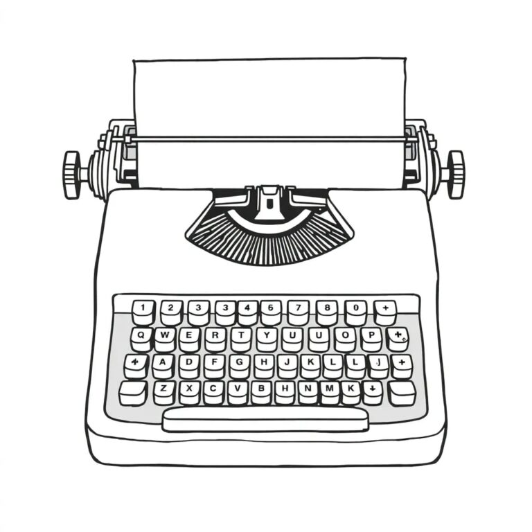 A vintage typewriter with keys that transform into digital circuits when struck