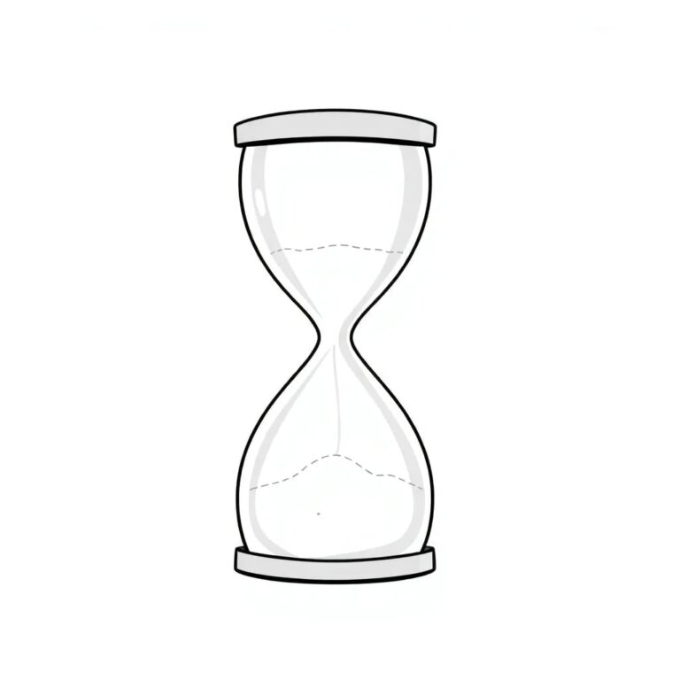 A digital hourglass with sand made of binary code, frozen mid-flow