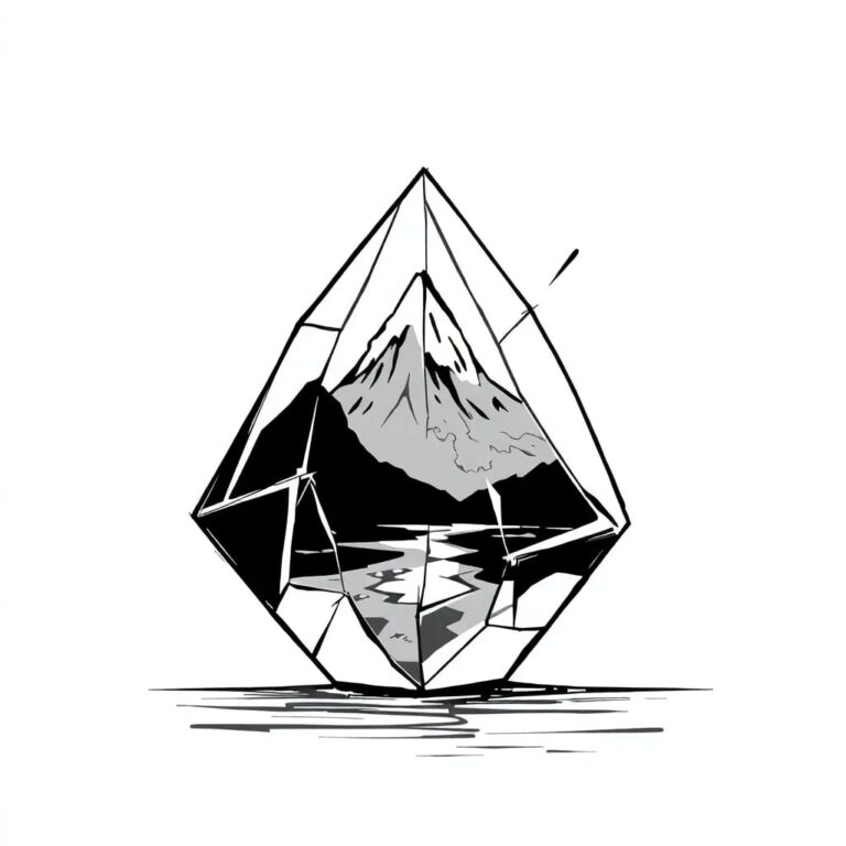 A shattered glass prism reflecting a fragmented digital landscape