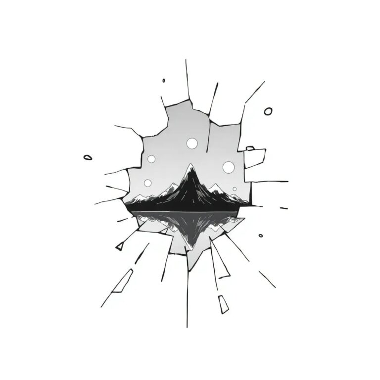 A shattered, multi-faceted mirror reflecting distorted, ever-changing digital landscapes