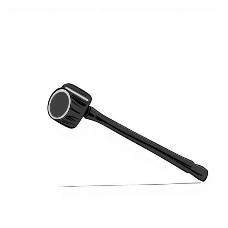 AI-integrated gavel carved from a single piece of Kenyan ebony wood, with a digital display embedded in the head that shows real-time data analytics and decision support metrics.