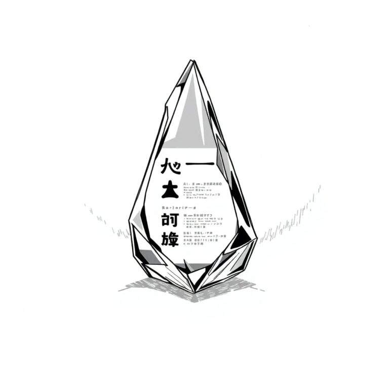 A shattered crystal prism reflecting a distorted AI-generated resume