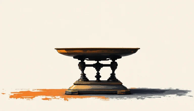 Vintage brass weighing scale illustration representing AI risk management balance