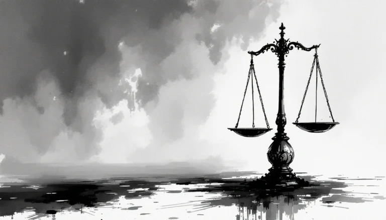 Balance scale illustration representing ethical AI principles