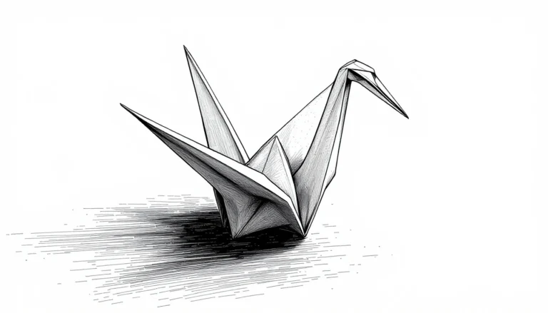 Origami crane illustrating how a generative AI model forms new output