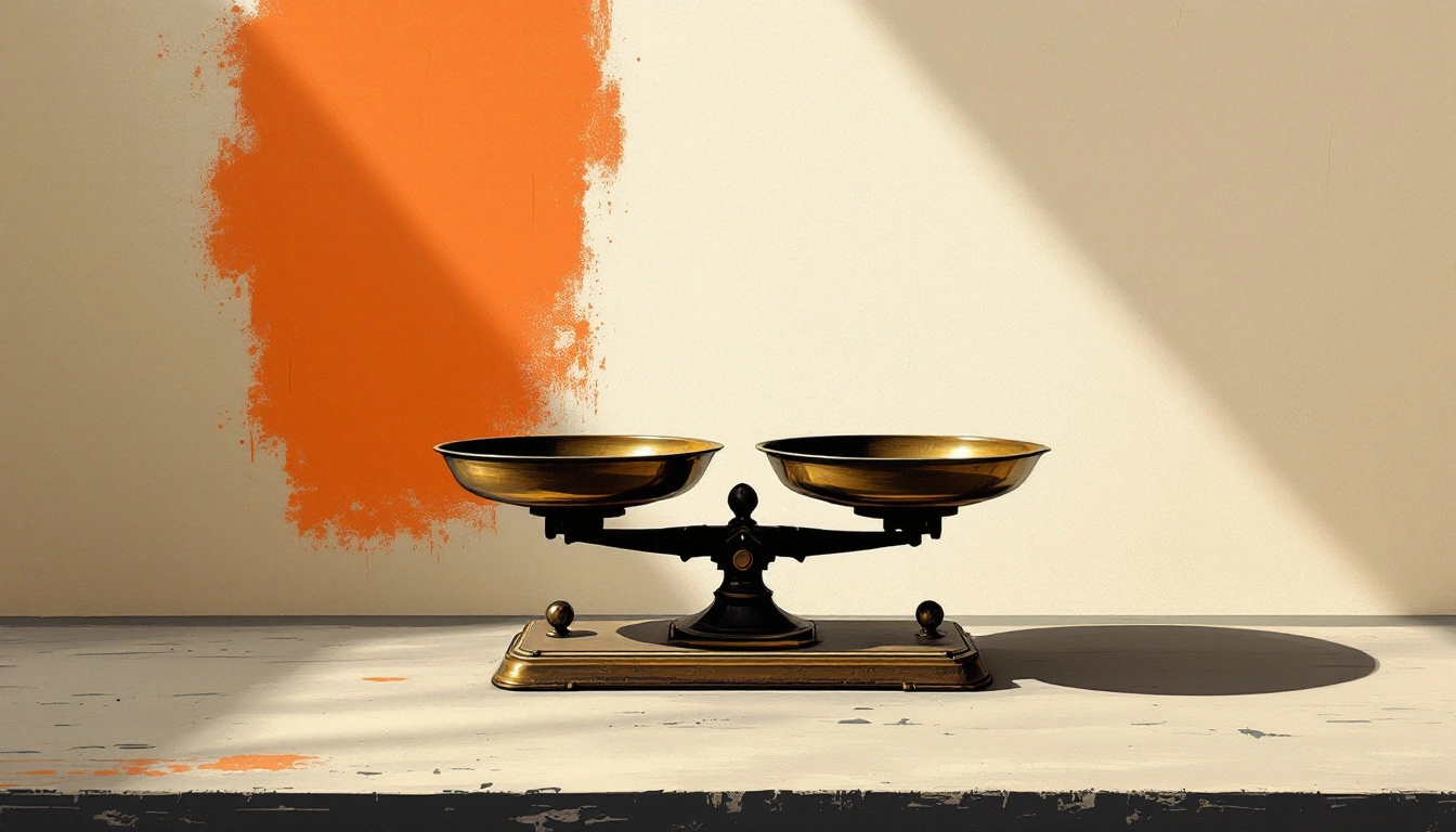 Balance scale representing AI assurance evidence and verification