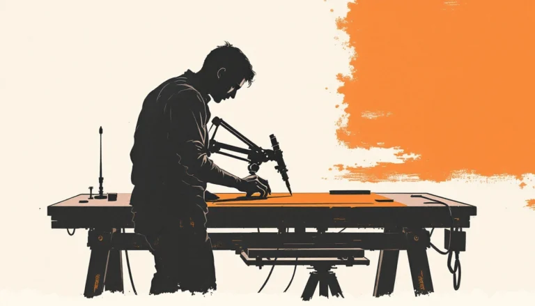 Agentic AI vs generative AI: a pantograph arm drawing on its own while a hand guides the stylus
