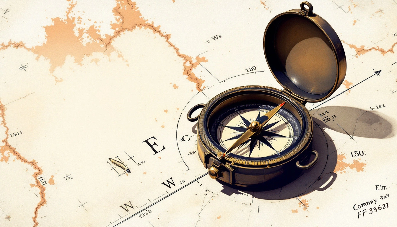 Model drift illustrated as a compass needle swinging off its charted bearing