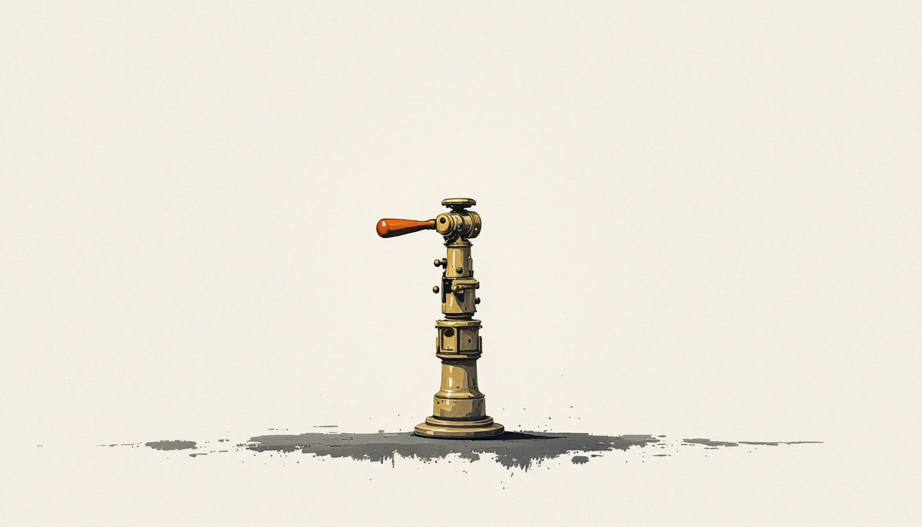 Brass engine-order telegraph lever illustrating human oversight of a high-risk AI system