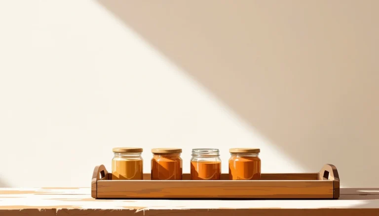 AI BOM: a wooden tray of small glass jars beside an open ledger on a workbench