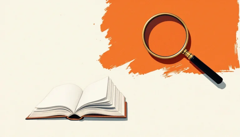 An open dictionary with a brass magnifying glass on a wooden desk, illustrating the ISO/IEC 22989 AI vocabulary